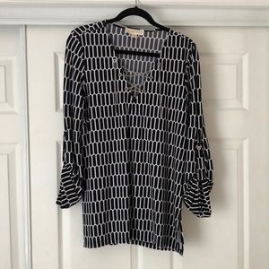Michael Kors black and white blouse